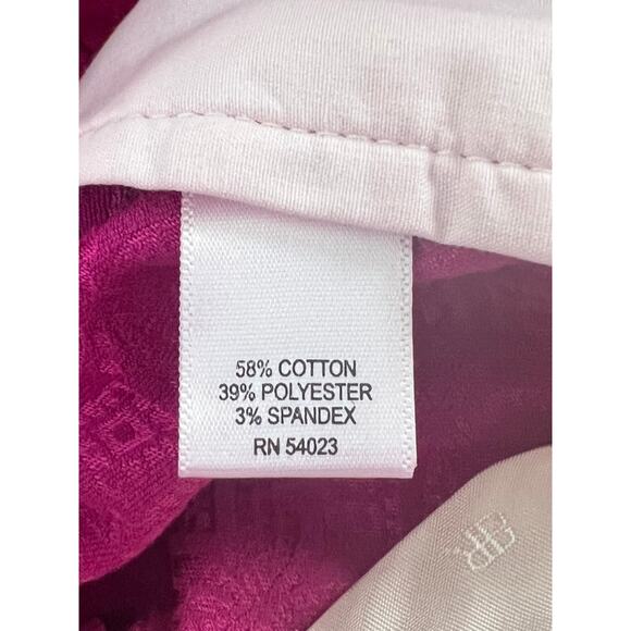 Banana Republic Camden Pink Geometric Texture Print Low Rise Pockets Pants 2 - Picture 7 of 8